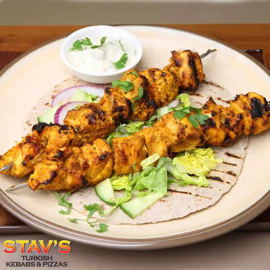 Chicken kebab served at Stavs Kebab House Restaurant in Boness